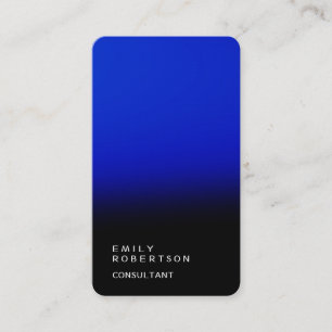 Leinen Einfach Schlicht Blau Schwarz Moderne Minim Visitenkarte