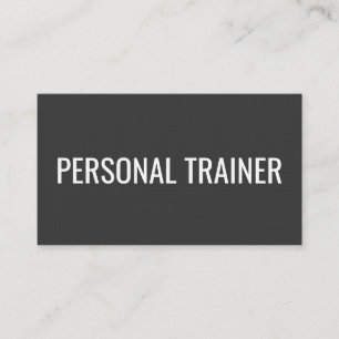 Leinen-Grauer Personal Trainer Fitness Minimalist Visitenkarte