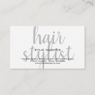 Leinen Handschriftlich Friseur Professionell Visitenkarte
