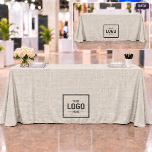 Leinen-Logo-Geschäftsfördermaterial Tischdecke