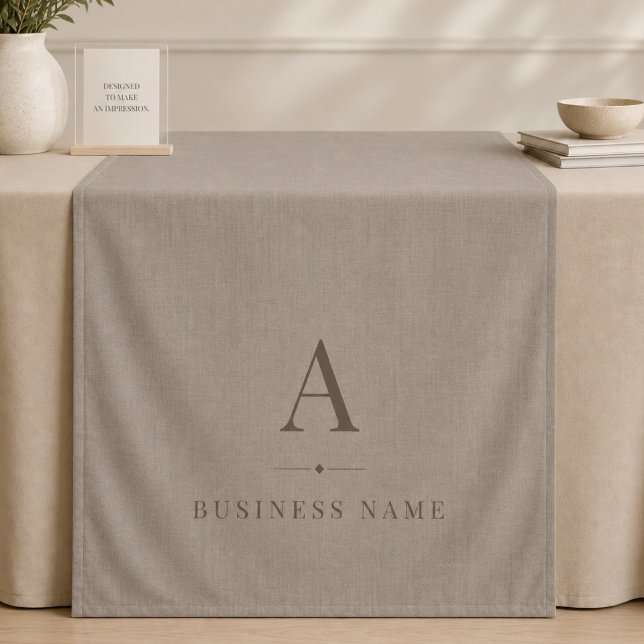 Leinen-Monogramm-Geschäftstischläufer-Banner Wandteppich (Von Creator hochgeladen)