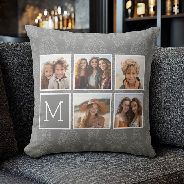 Leinen und graues Instagramm 5 Kissen (Custom Photo Pillow)