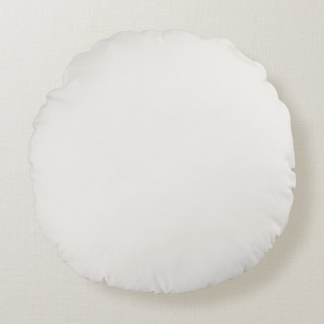 Leinen weiß, cremefarben rundes kissen (Vorderseite)