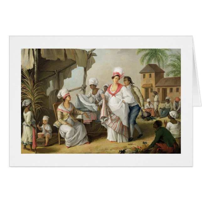 Leinenmarkt, Roseau, Dominica, c.1780 (Öl kann an (Vorderseite (Horizontal))
