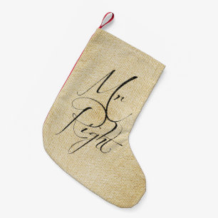 Leinenmuster Herrn Right Kleiner Weihnachtsstrumpf