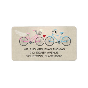 Leinenstil Fahrradtour Rücksendeadresse Adressaufkleber