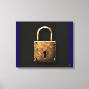 Leinwand Altes Vorhängeschloss