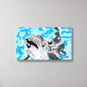 Leinwand Art: Dolphin bei Spielen