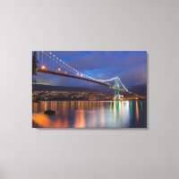 Leinwand Art-Lit Bridge über der Bucht