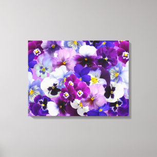 Leinwand Art-Stiefmütterchen
