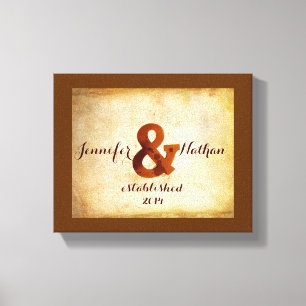 Leinwand aus Ampersand, braun personalisiert