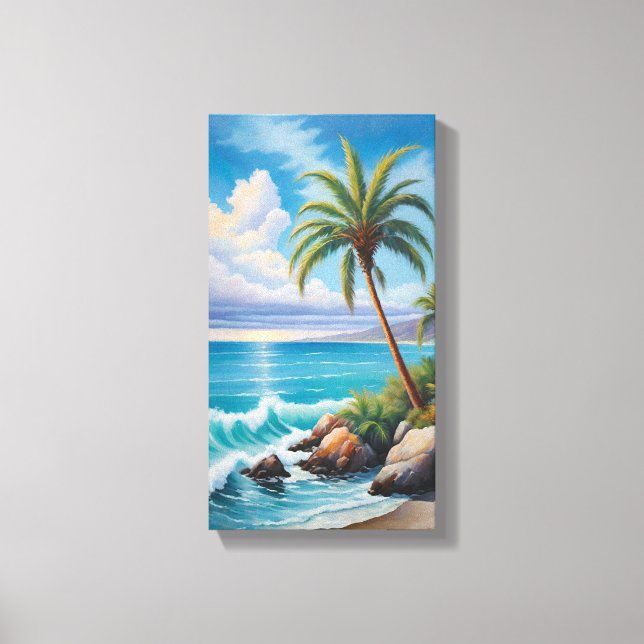 Leinwand California Coast Palm Tree (Vorderseite)