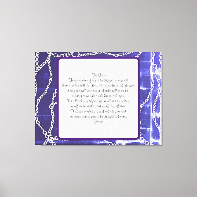LEINWAND DER KETTE POEM-DESIGN (Vorderseite)