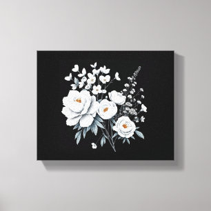 Leinwand der Minimalistischen weißen botanischen B