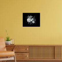Leinwand der Minimalistischen weißen botanischen B