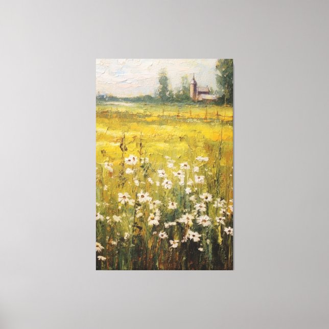 Leinwand der Natur: Ölmalerei von Wildblumen (Vorderseite)