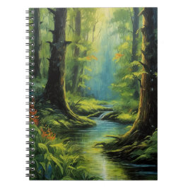 Leinwand der Natur, üppiger Grünwald Notizblock
