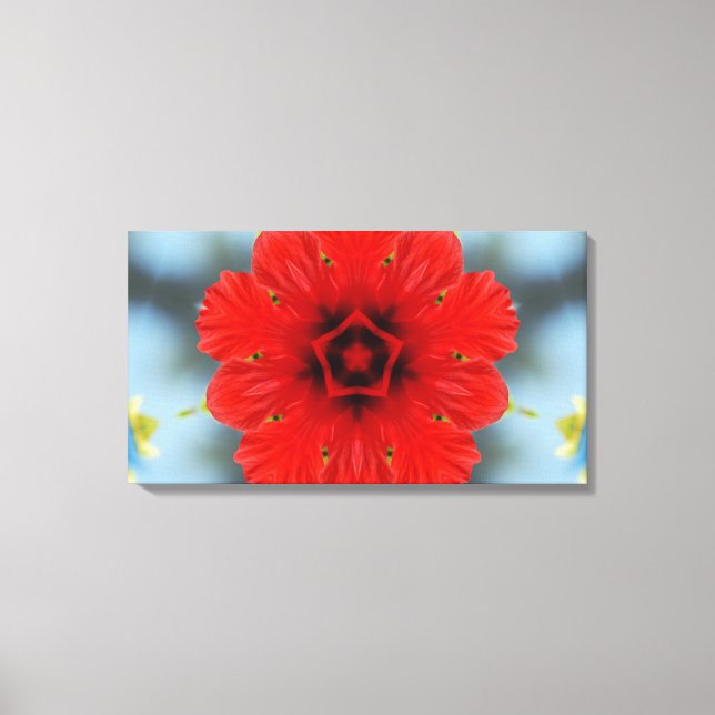 Leinwand der roten Blume (Vorderseite)