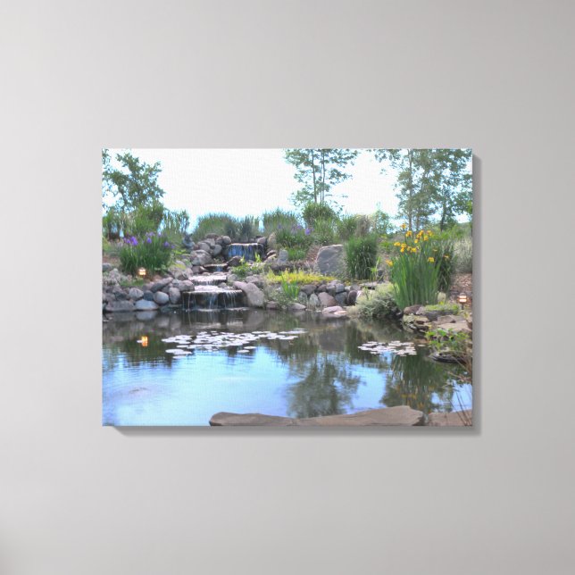 Leinwand des Koi-Teiches mit 3 Stufen (Vorderseite)