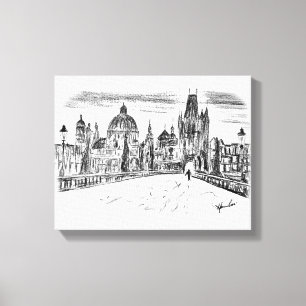 Leinwand-Druck 14x11 REISE B/W Orig. Grafik Leinwanddruck