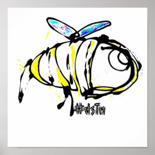 Leinwand-Druck-Bienenentwurf Poster