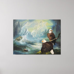 Leinwand-Druck-gebürtiger Amerikaner-Geist-Reiter Leinwanddruck