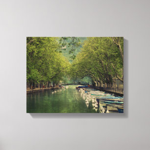 Leinwand-Druck von Vassé Kanal, Annecy, Frankreic Leinwanddruck
