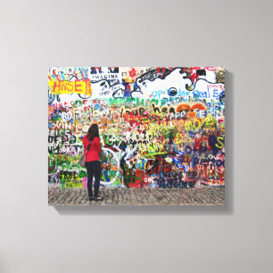 Leinwand-Druck - Wand Johns Lennon, Prag Leinwanddruck