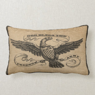 Leinwand-Eagle-Gott segnen USA-ARMEE Lendenkissen