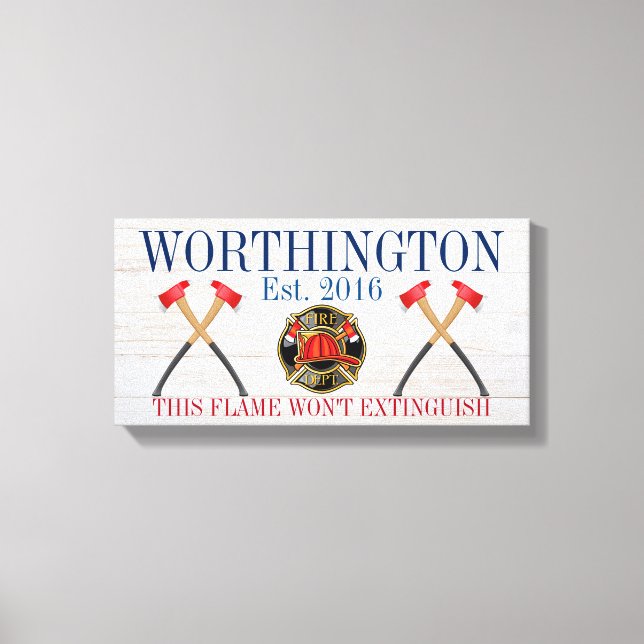 LEINWAND FIREFIGHTER LIEBE (Vorderseite)