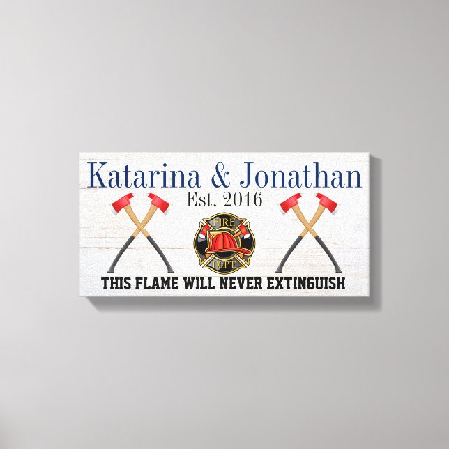 LEINWAND FIREFIGHTER LIEBE (Vorderseite)