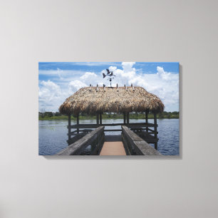Leinwand-Foto-Kunst Key West Florida Tiki Hütte Leinwanddruck