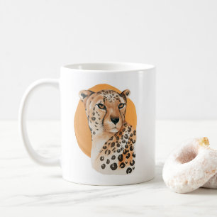 Leinwand für afrikanische Leopard-Imitate Kaffeetasse