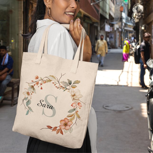 Leinwand für das Monogramm des Herbstgartens Tragetasche (Von Creator hochgeladen)