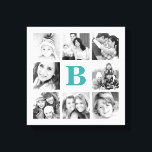 Leinwand für die benutzerdefinierte Monogrammfamil<br><div class="desc">Custom Canvas drucken Wandkunst mit Personalisiertem Monogramm und einer quadratischen Collage von 8 Fotos,  die an Ihre erste. Das wäre ein großartiges Geschenk für Familie,  Freunde,  frisch verheiratete Paare,  Eltern und Großeltern!</div>