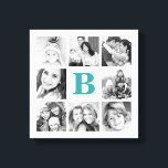 Leinwand für die benutzerdefinierte Monogrammfamil<br><div class="desc">Custom Canvas drucken Wandkunst mit Personalisiertem Monogramm und einer quadratischen Collage von 8 Fotos,  die an Ihre erste. Das wäre ein großartiges Geschenk für Familie,  Freunde,  frisch verheiratete Paare,  Eltern und Großeltern!</div>