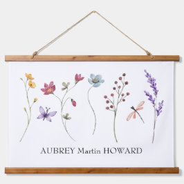 Leinwand für Mädchennamen | Personalisierter Name Wandteppich Mit Holzrahmen