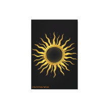 Leinwand Golden Sonnenfinsternis Himmels-Wandkunst