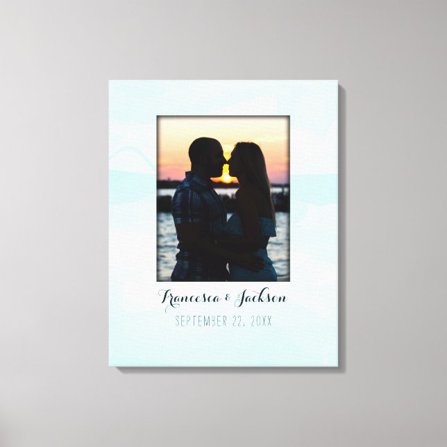 Leinwand Guest Book Alternative Wedding Foto Sign (Vorderseite)