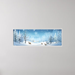 Leinwand Holiday Art-Winter Hirsche Szene