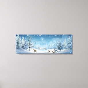Leinwand Holiday Art-Winter Hirsche Szene