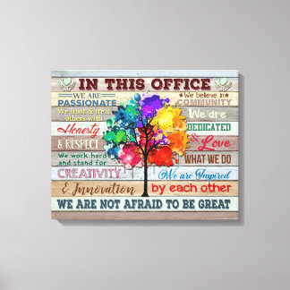 Leinwand in diesem Büro