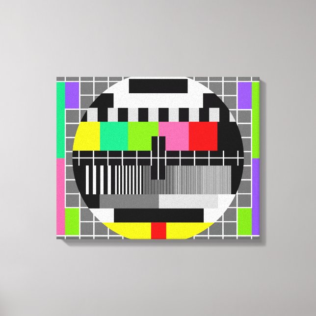Leinwand in Form eines Retro-Fernsehers (Vorderseite)
