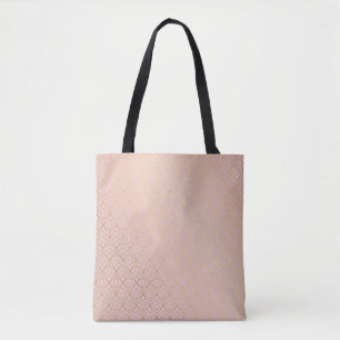 Leinwand-Käufer-Taschen-Rosen-Gold geometrisch Tasche