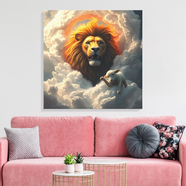Leinwand Lion und Lamb Art (Insitu (Wohnzimmer))