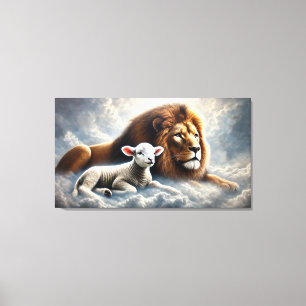 Leinwand Lion und Lamb Art