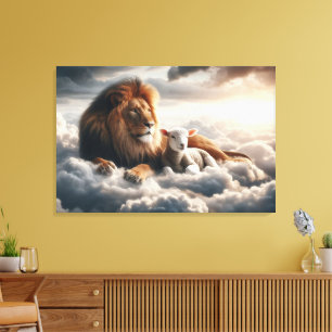Leinwand Lion und Lamb Art