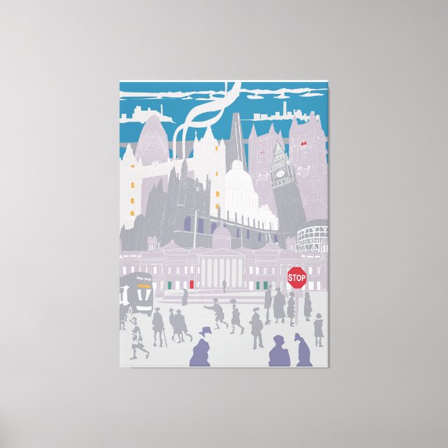 Leinwand London City Skyline Artwork (Vorderseite)