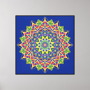 Leinwand Mandala Colorful Geometric