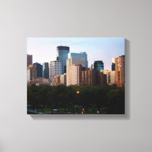 LEINWAND: Minneapolis, MN Skyline_ Leinwanddruck